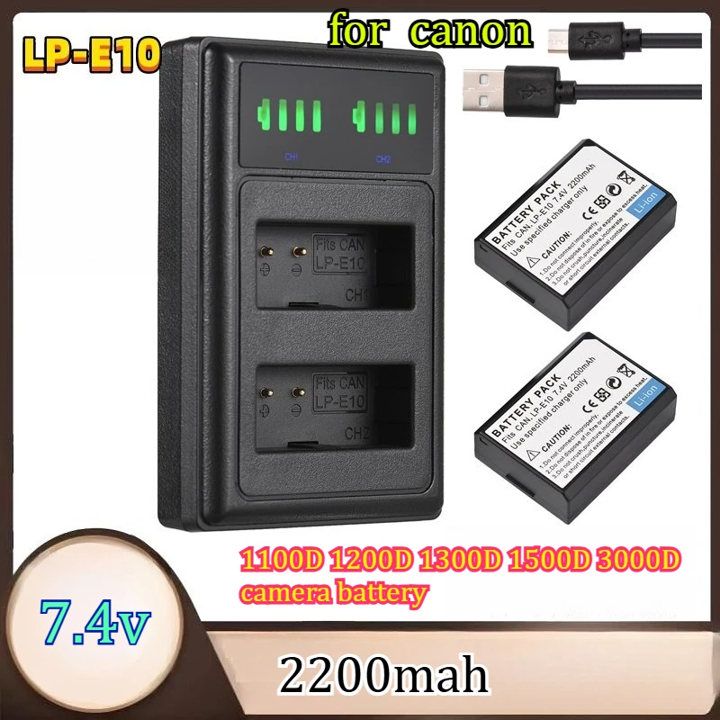 7.4v 2200mah LP-E10  Battery  Suitable  for Canon 1100D  1200D  1300D  1500D  3000D Stable Long-range  Camera  Battery