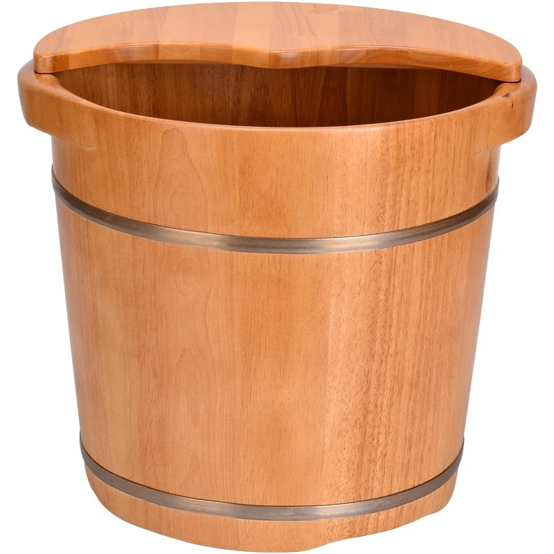 

Foot soaking bucket wooden strip massage foot bath 35 high foot washing