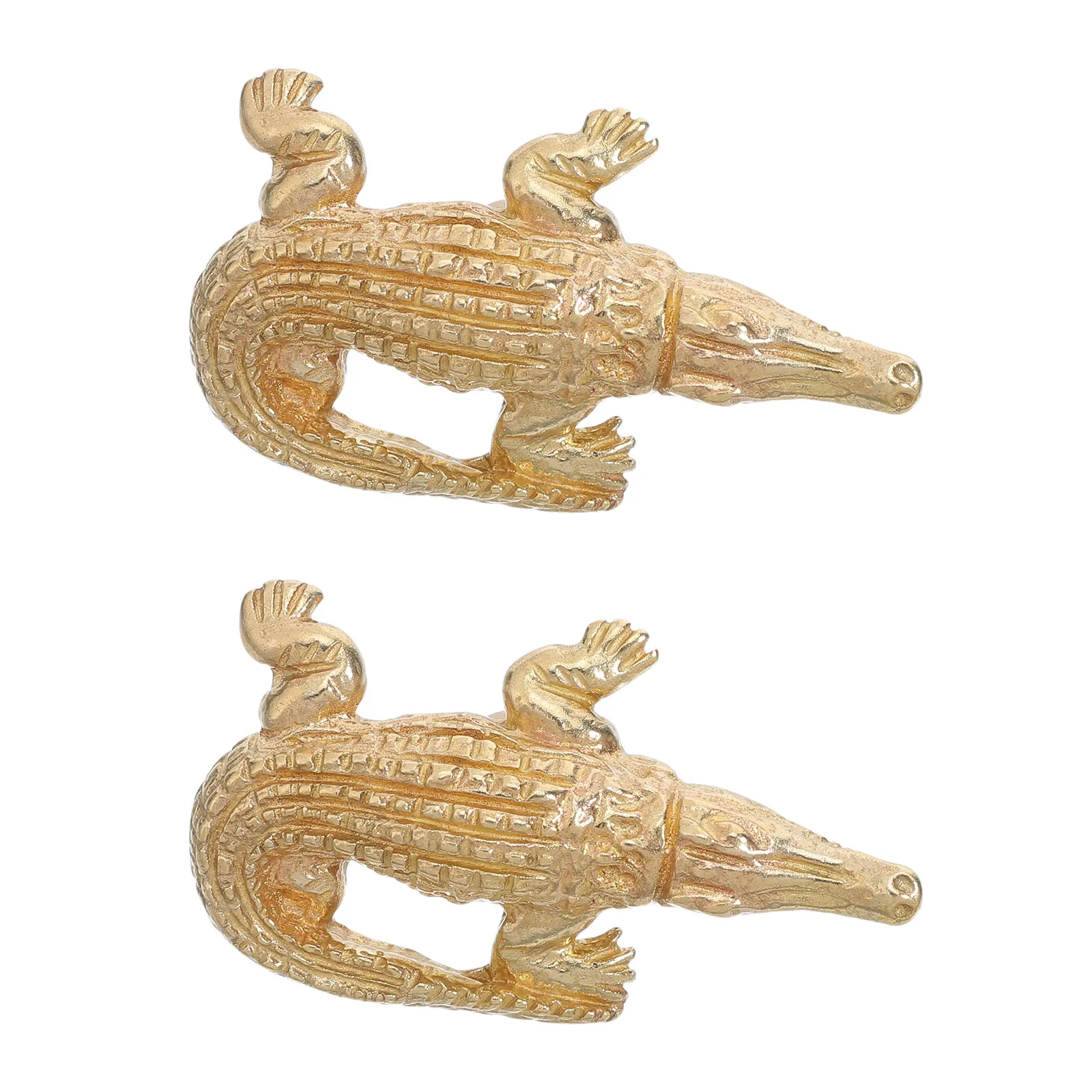 

2 шт. латунные ручки-крокодилы для шкафов, винтажные декоративные ручки для ящиков, кухонных тумб, комодов, ретро-фурнитура из латуни