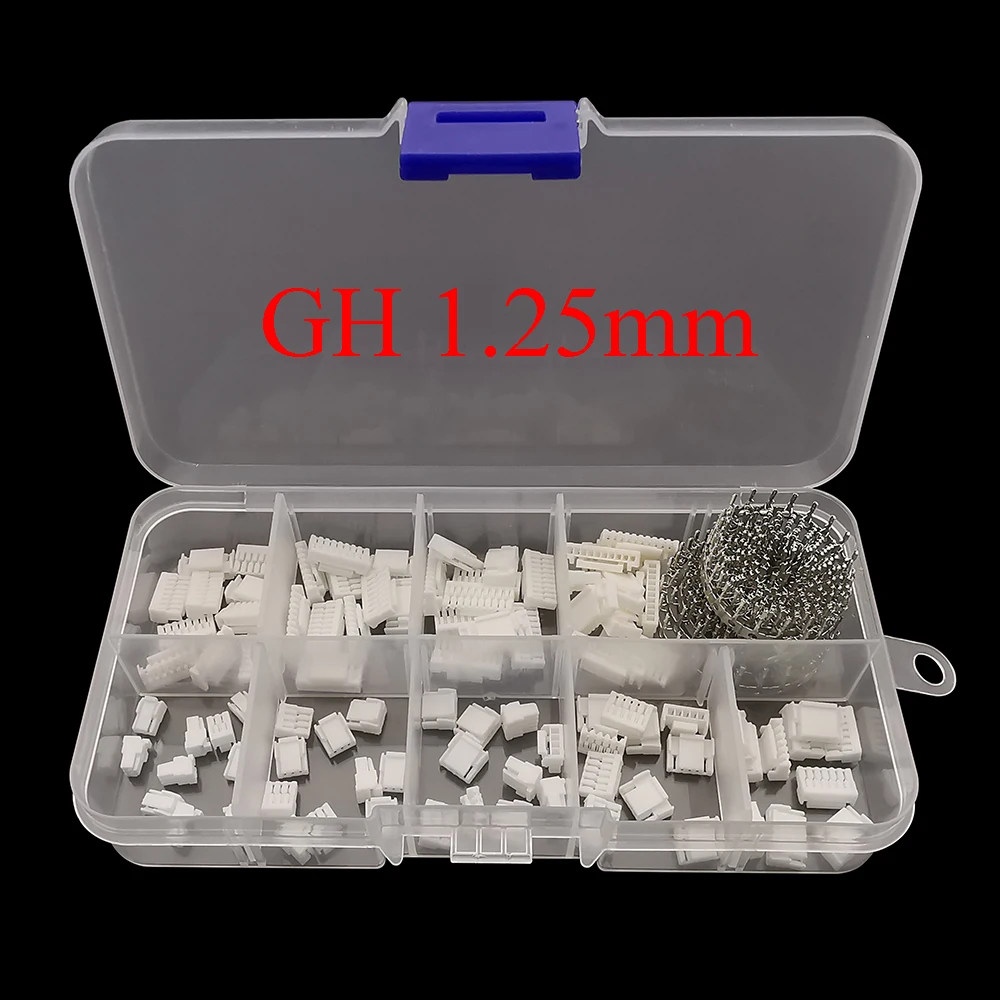 540Pcs/Box SH 1.0mm/JST 1.25mm/GH 1.25mm/ZH 1.25mm Connector Kit Housing Crimp Terminal 2/3/4/5/6/7/8/9/10Pin Pin Header Socket view 5