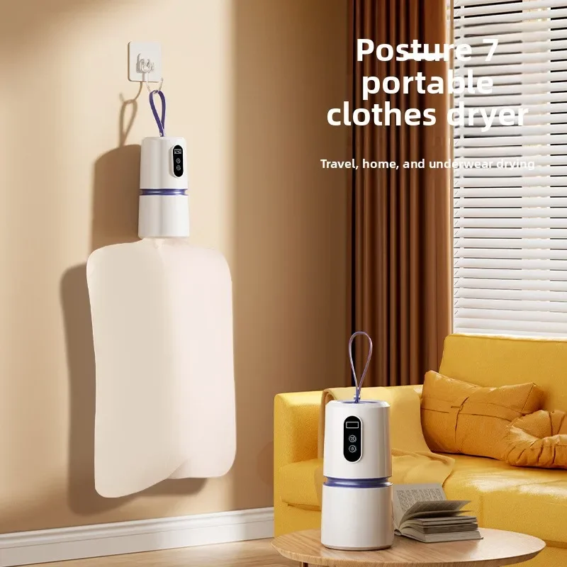 

Mini Portable Foldable Electric Dryer With Intelligent Timer Fast Drying Household Cabinet Compact Dryer Included For Travel RVs
