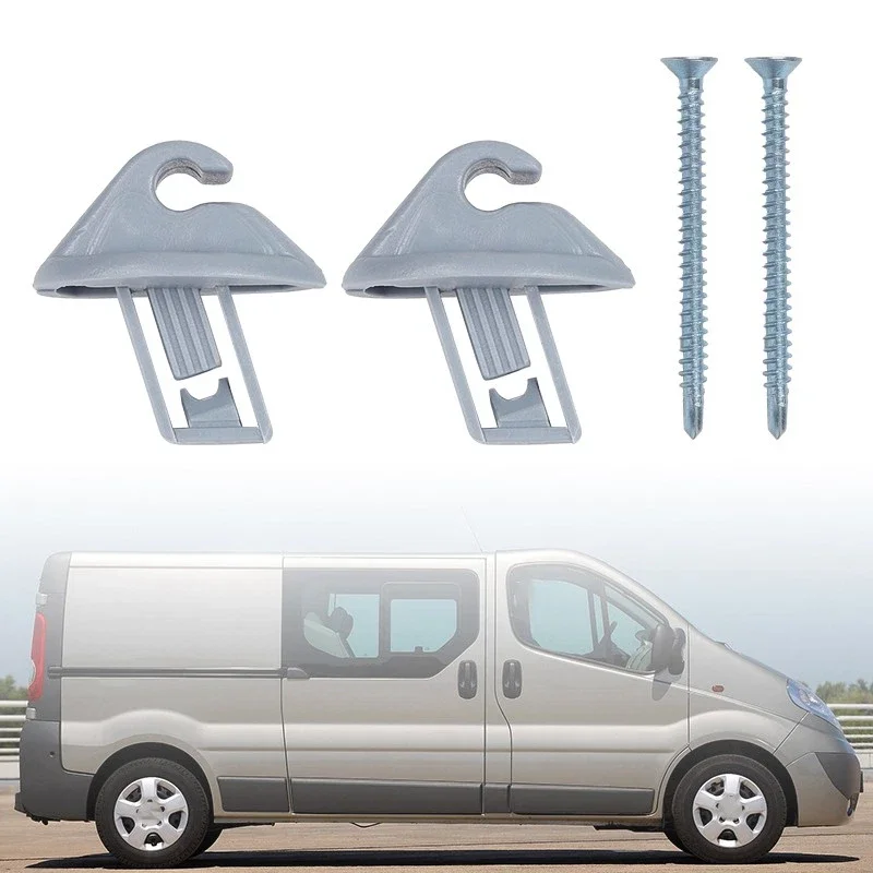 2X SUN VISOR HOOK CLIPS HOLDER BRACKET HANGER FOR VAUXHALL OPEL VIVARO MOVANO