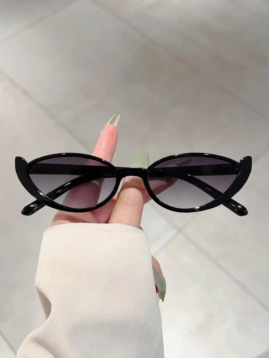 

Модные солнцезащитные очки Black Cat Eye для женщин - защита от ультрафиолета UV400, легкая пластиковая оправа