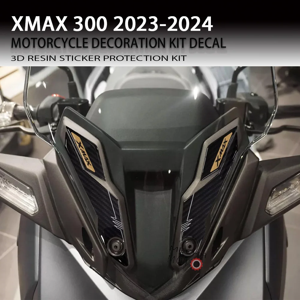 

3D Resin Motorcycle Sticker Protection Windshield Compatible with For Yamaha Xmax X-MAX 300