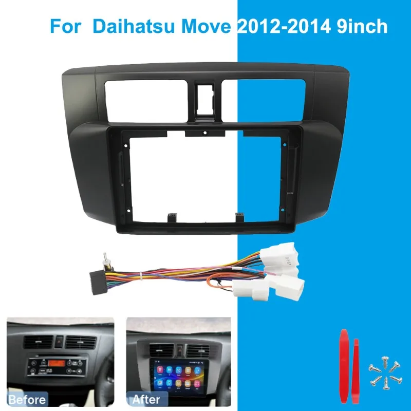 

Для Daihatsu Move 2012-2014 9-дюймовая автомобильная радиорамка, комплект панели приборной панели Android