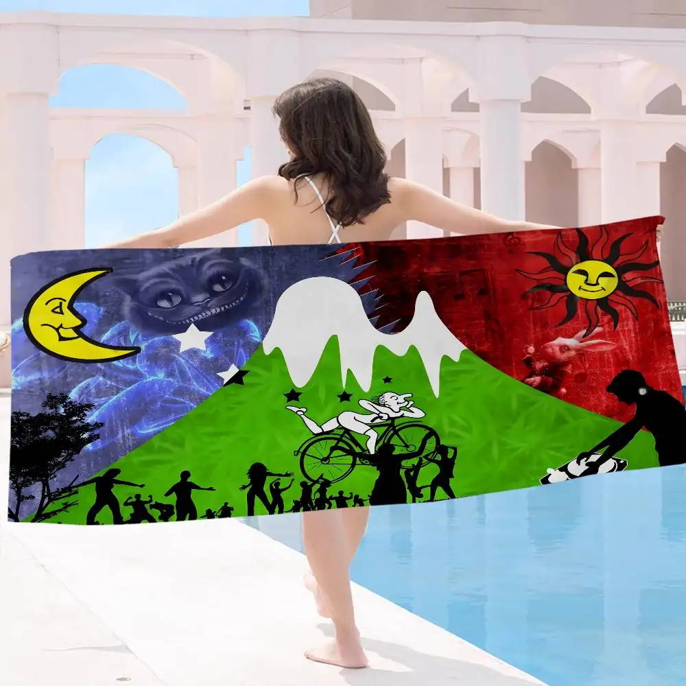 1943. LSD. Bicycle ride with Albert Hofmann Microfiber Blanket Quick Drying Beach Towels Oversized Printing Pool Towel Blanket