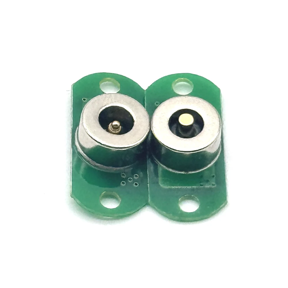 1Set 3A DC Magnetic Pogo Pin Connector Pogopin Male Female Spacing Spring Loaded DC Power Socket With Installation Holes