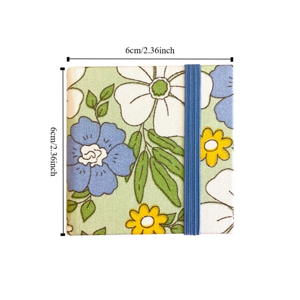 Flower Mini Fabric Watercolor Book Paper Pad Colorful Watercolor Sketchbook 20 Sheets Square Mini Watercolor Painting Book