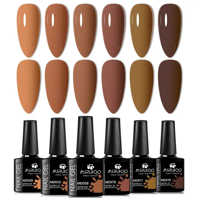 6pc Nagelgel Polish Set All-Season Ultra Gepigmenteerde Semi Permanente UV Schilderen Gel Voor Nagels Salon DIY manicure Vernis Ontwerp