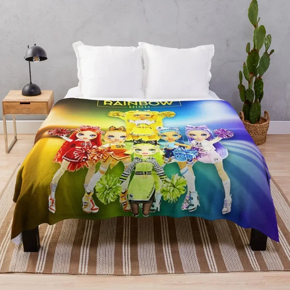 

Rainbow High Gift For Fans rainbow high dolls rainbow high characters Throw Blanket Spring Fall Cozy Throw Blanket for Couch