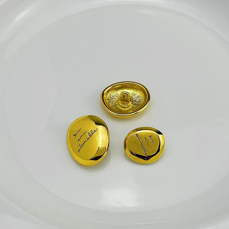 18/23MM Metal High Quality Fashion Buttons Of Clothing Wholesale 6Pcs Gold Silver Color Decor Shank Button Sewing Accessories