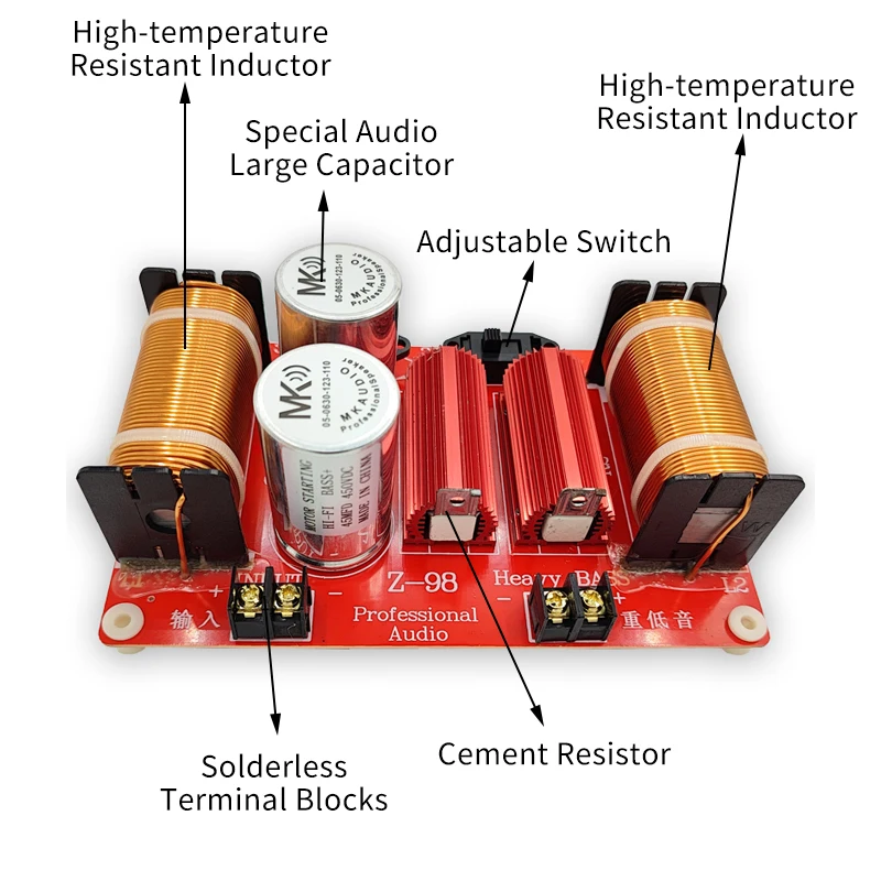 600W Subwoofer Passive Crossover Super Bass 15inch Speaker Frequency Divider Audio Heavy Woofer Network Low Filter Board Z98