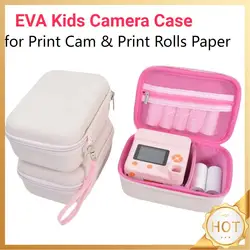 EVA Kids Camera Case Shockproof Toddler Instant Cameras Holder Hard Carrying Bag for VTech/KidiZoom PrintCam & Print Rolls Paper