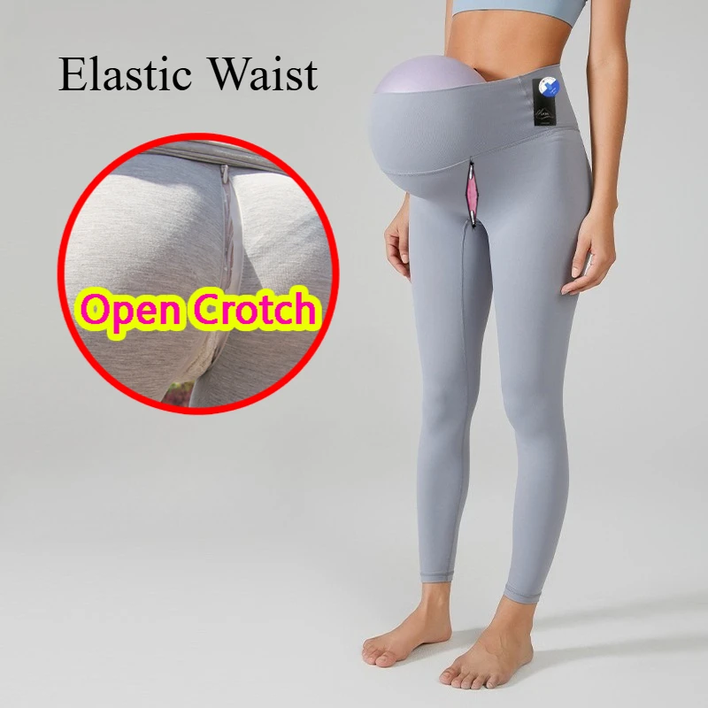 

Женские сексуальные брюки для йоги с открытой промежностью, невидимая молния, тренажерный зал, фитнес, корректирующие брюки до щиколотки, спортивная одежда, леггинсы с вырезами