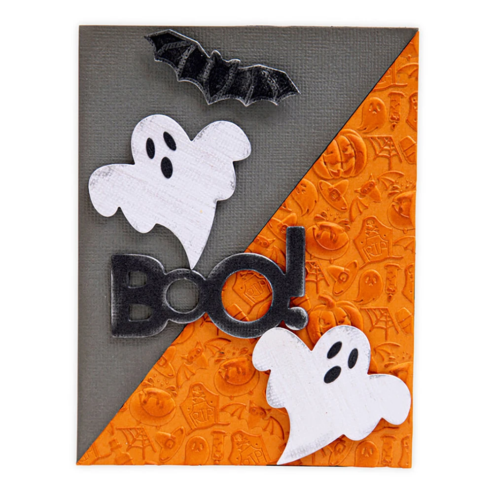 Halloween Straszny Szkielet Metalowe Wykrojniki Dynia Duch Miasto Zestaw Wykrojników Do DIY Scrapbooking Album Dekoracyjny Tworzenie Kart