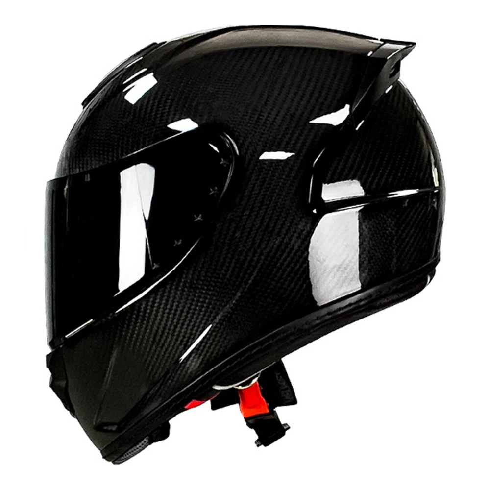 Carbon Fibre Full Face Helmet Breathable Motorcycle Helmets Wear-Resistant Motocross Kask Anti-Fall Motorcycle Equipment M-3XL