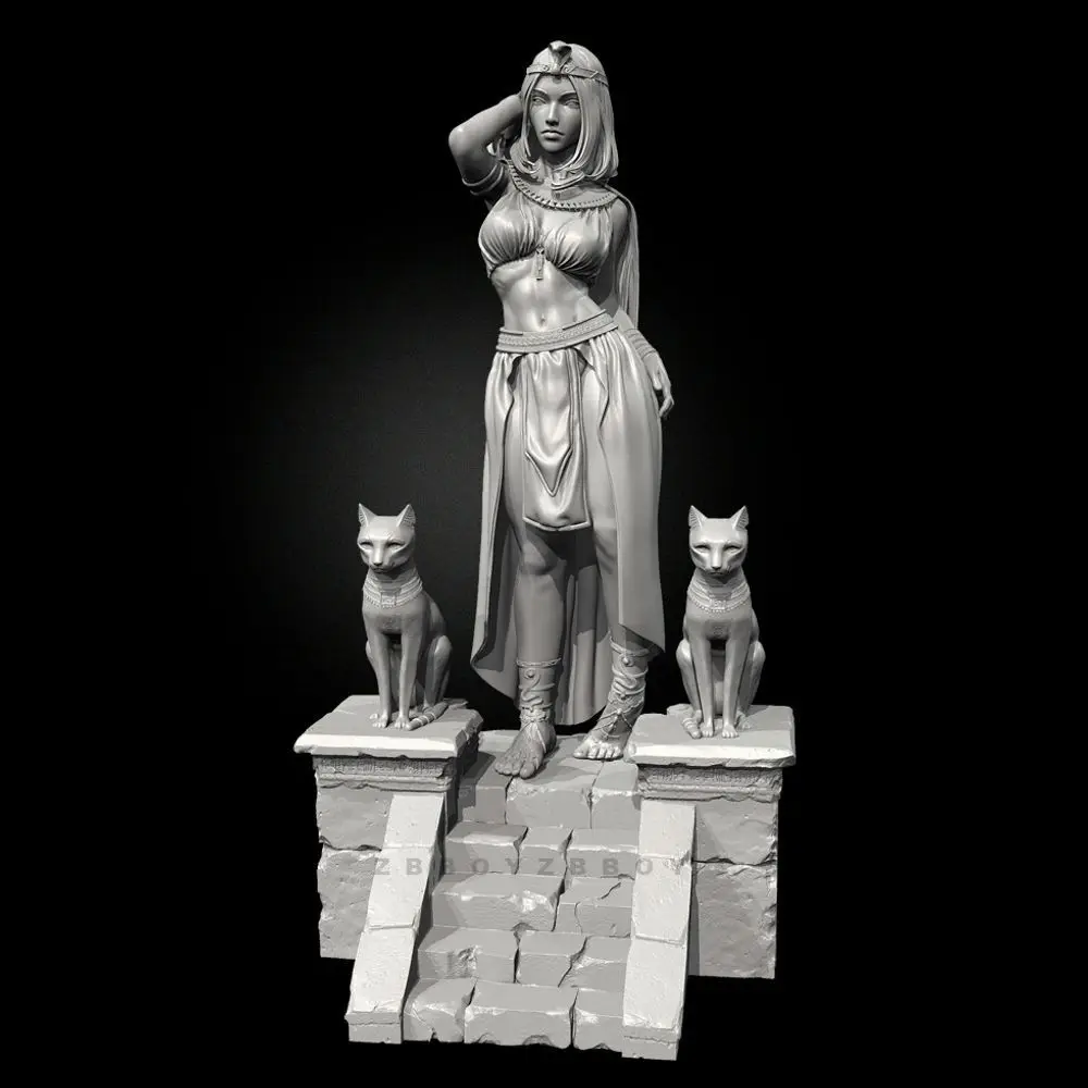 38mm 50mm 75mm Cleopatra Reina de Egipto soldado de resina 3D impreso figuras de autoensamblaje DIY pintura miniaturas