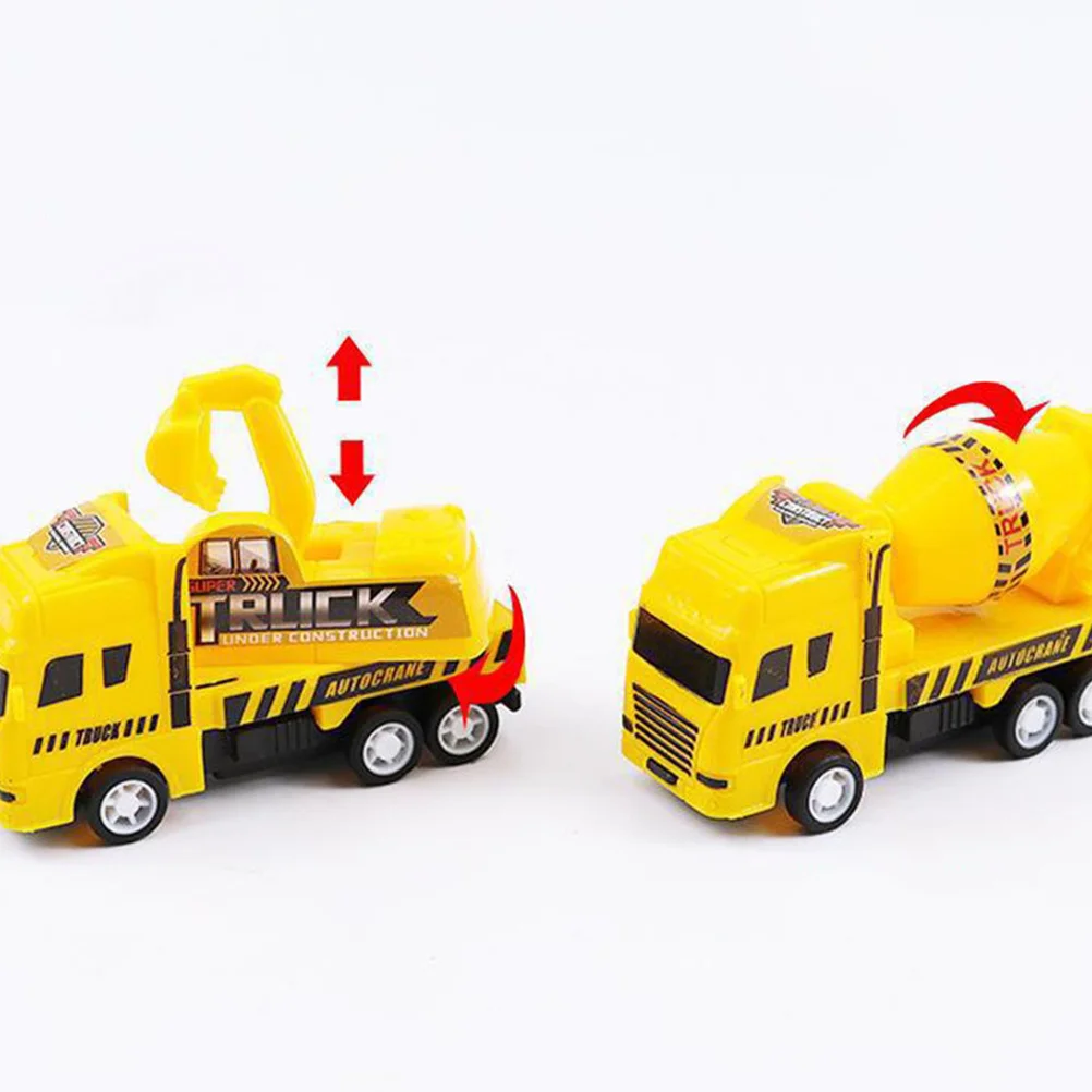 4-teilige, reibungsbetriebene kleine Baucks für Kinder, tragbare Pull-Back-Autos, perfekt für Spiele im Freien, Kleinkinder, Auto, Fahrzeug