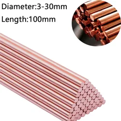 15 Sizes of 99.9% copper metal rod, used for copper plating solution and metal processing,Diameter3- 30mm,Length 100mm
