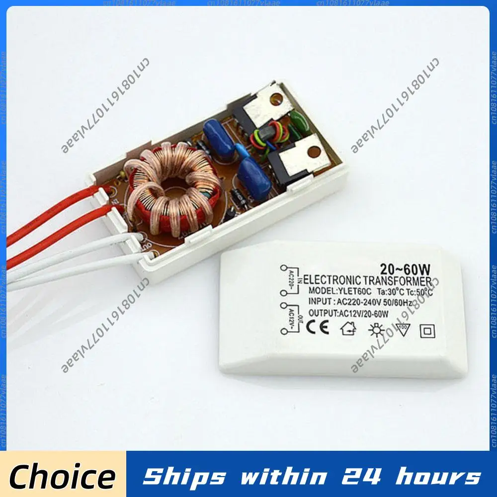 

LED Lighting Transformer 20-60W AC 220V to AC 12V LED Driver Low Voltage Halogen Lamp Power Supply Adapter For LED Strip Light