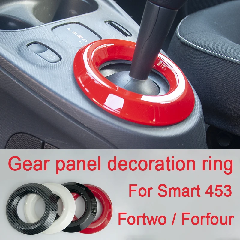 Mittelkonsole Schaltpanel Dekorationsring Zierblende für Mercedes Smart 453 Fortwo Forfour Auto-Innenausstattung Zubehör Umbau