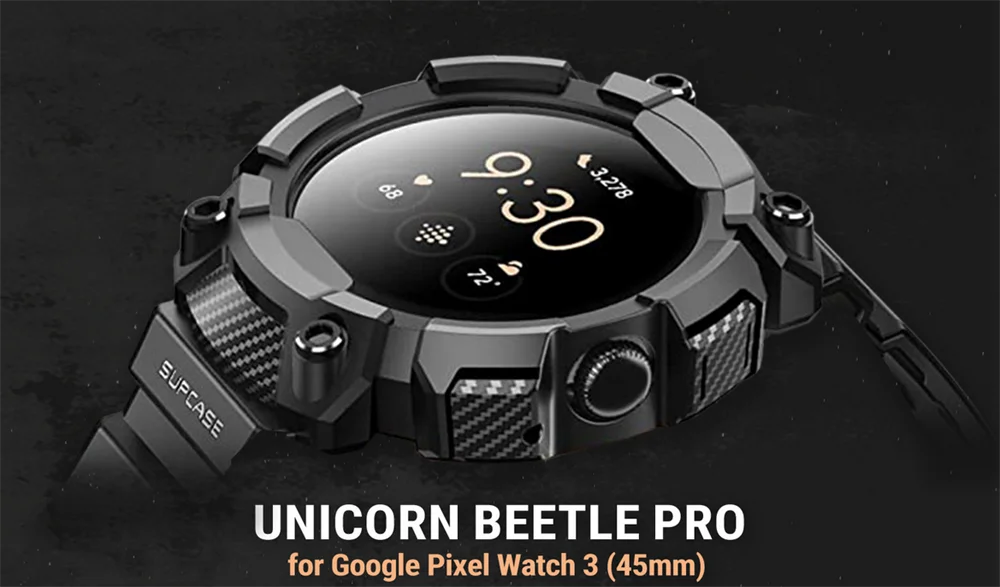 Für Google Pixel Watch 3 Gehäuse 45 mm SUPCASE UB Pro Anti-Scratch Robustes Herren-Schutzhülle mit verstellbarem Armband – Detail 1