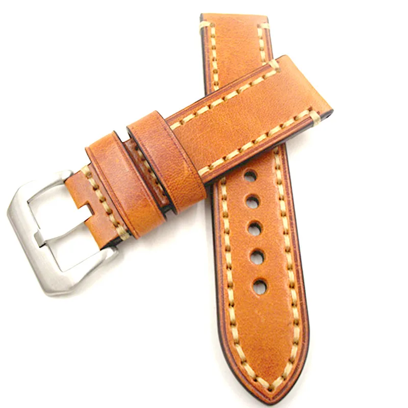 Wholesale 10PCS/Lot 20MM 22MM 24MM 26MM Genuine Leather Cow Leather Watch Band Watch Strap Man Watch Straps -171121WS