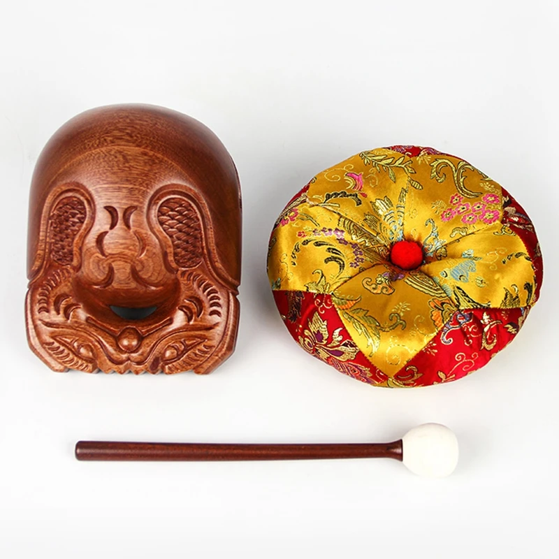 Toyvian Wooden Fish Mokugyo Percussion Instrument - Cute Desk Decoration And Calming Toy