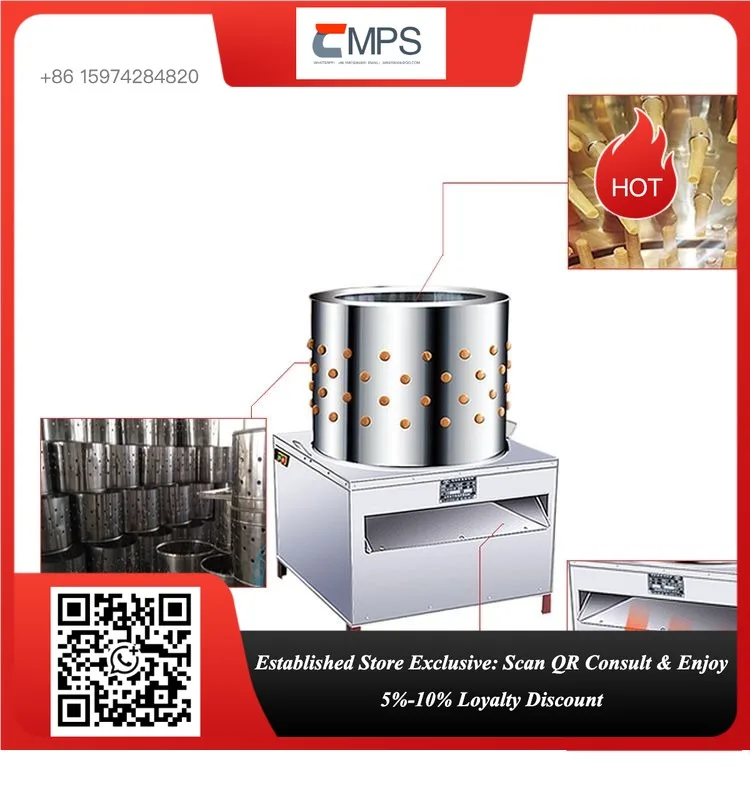 Automatic Chicken Feather Plucking Machine Stainless Steel 220V New Condition for Restaurants and Food Shops Poultry Farming