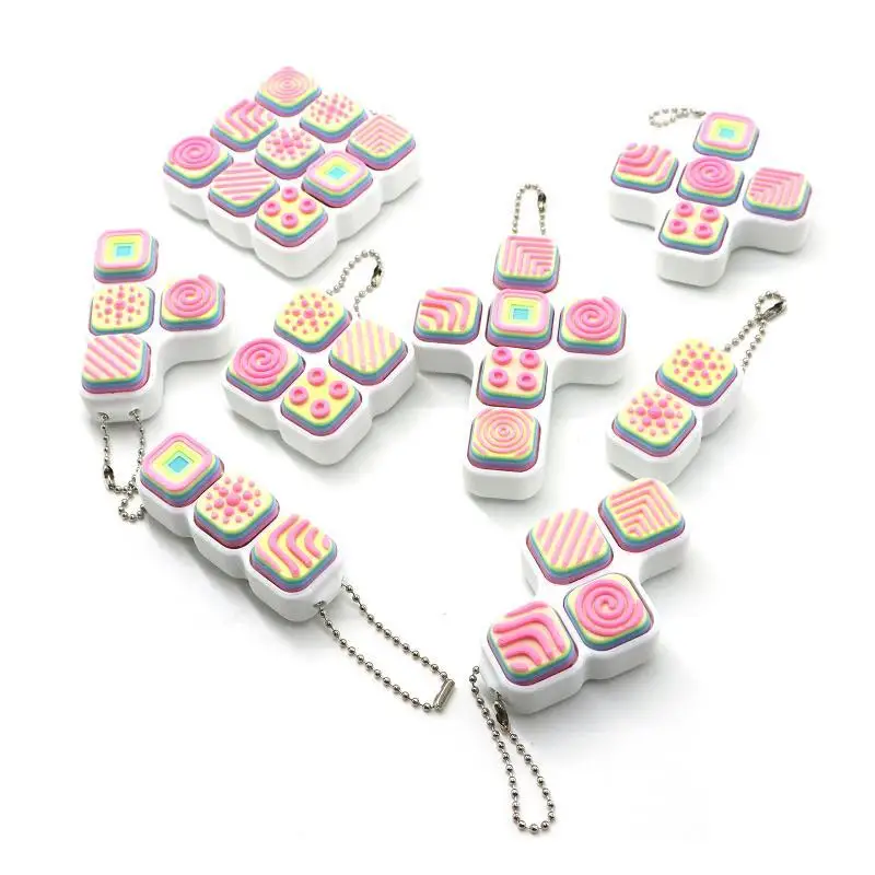Niedlicher 9-Tasten-Schlüsselanhänger, tragbare Drucktasten-Fidget-Tastatur, Entspannungs-Clicker-Schlüsselanhänger zur Zeitvertreibung – Detail 6