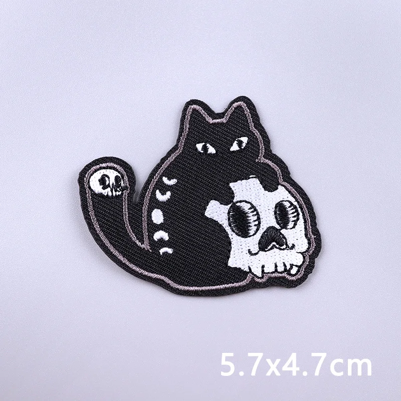 Punk Lustige Patch Eisen Auf Patches Für Kleidung Thermoadhäsive Patches Auf Kleidung Hippie Rock Biker Stickerei Patch Nähen Patch