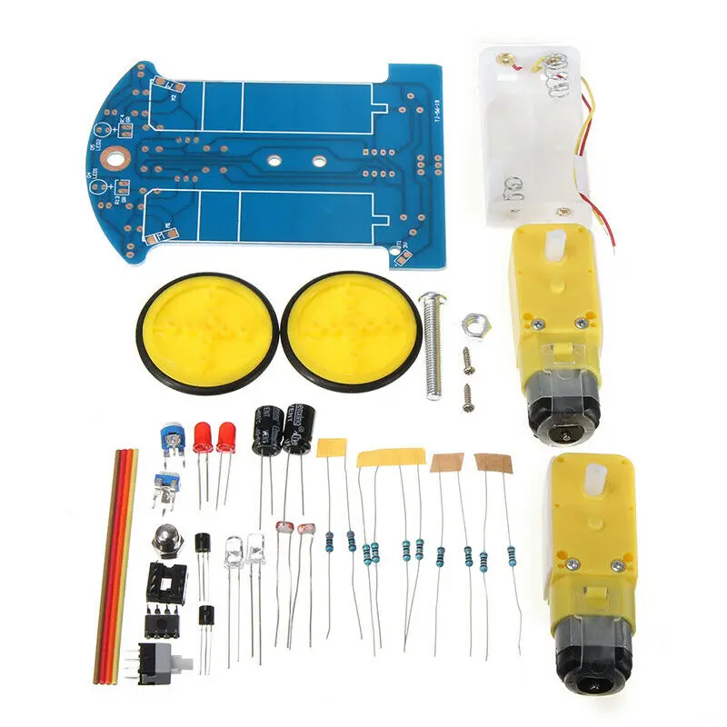 For Arduino-Compatible 2WD Robot Chassis with LM393 IC Photoresistor Line Sensor and Motor for Learning Robotics