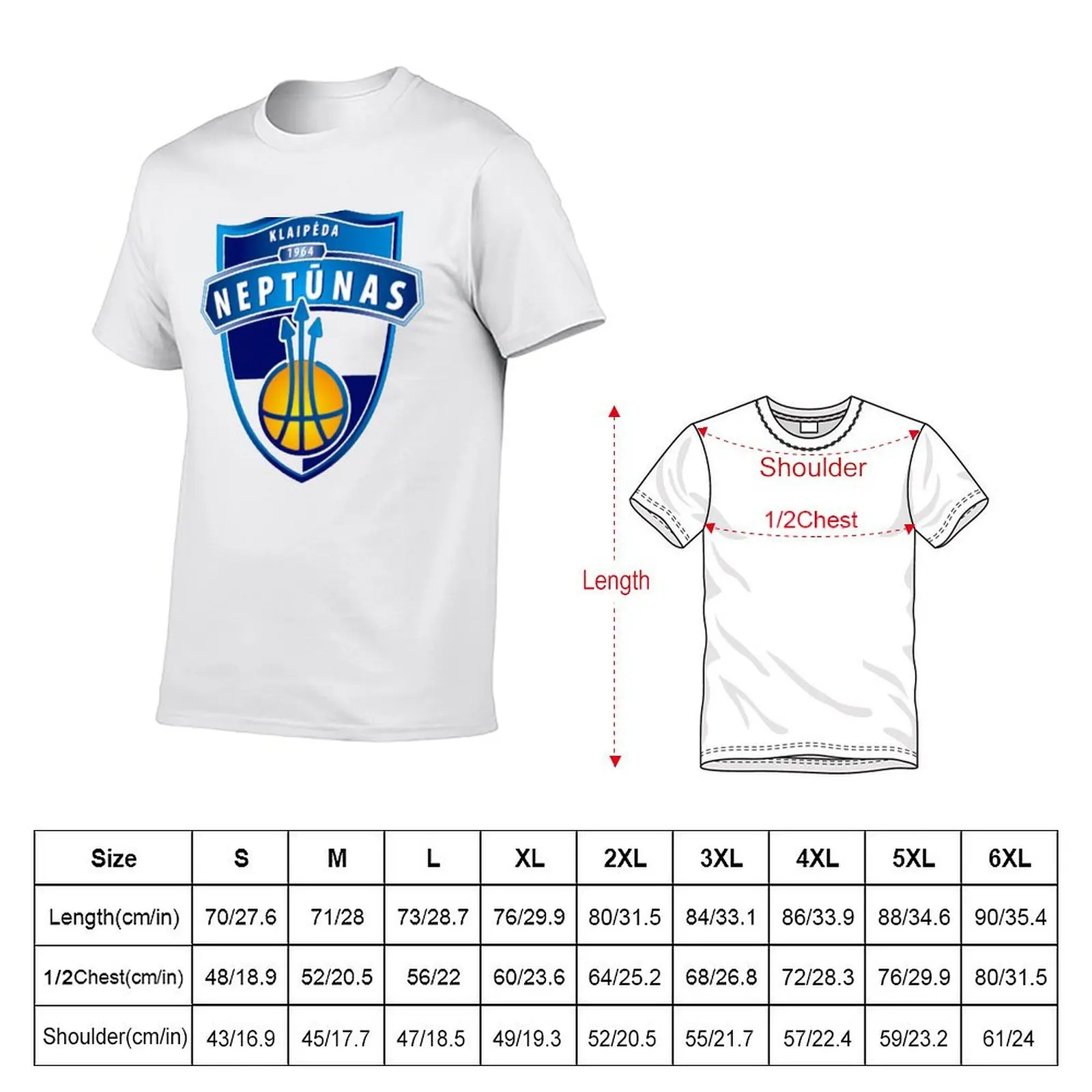 Klaipeda Neptunas Basketball Logo T-Shirt anime t shirts for man man t shirt designer man t shirts for men casual T-Shirt