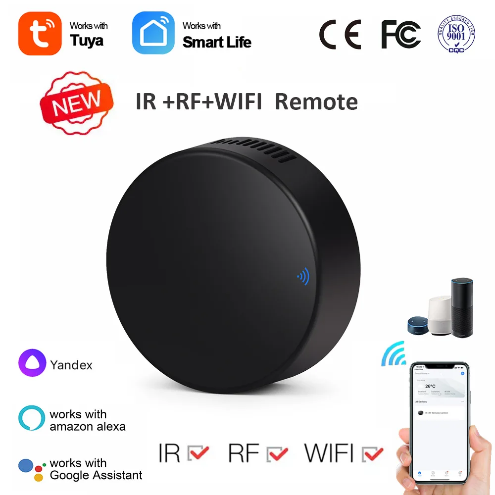 

Wifi Smart Universal IR Remote Control Infrared Remote Control for TV Air Conditioner Via Alexa Google Home Tuya Smart Life