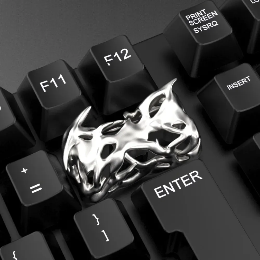 Personalized Keycap Hollow Out Silver Gery Gold Keyboard Caps Gaming Accessory ESC Delete Direction Key Cap Resin Artisan Keycap
