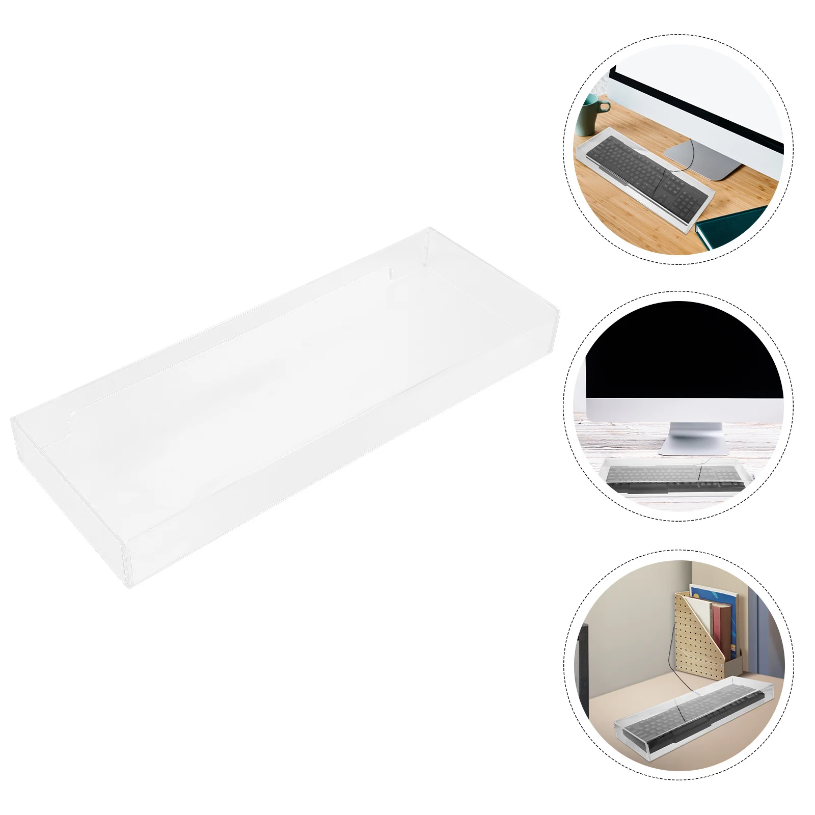 

Anti-Dust Keyboard Cover Transparent Acrylic Protective Case For Desktop Spill Resistant Waterproof Dust-Proof Keyboard