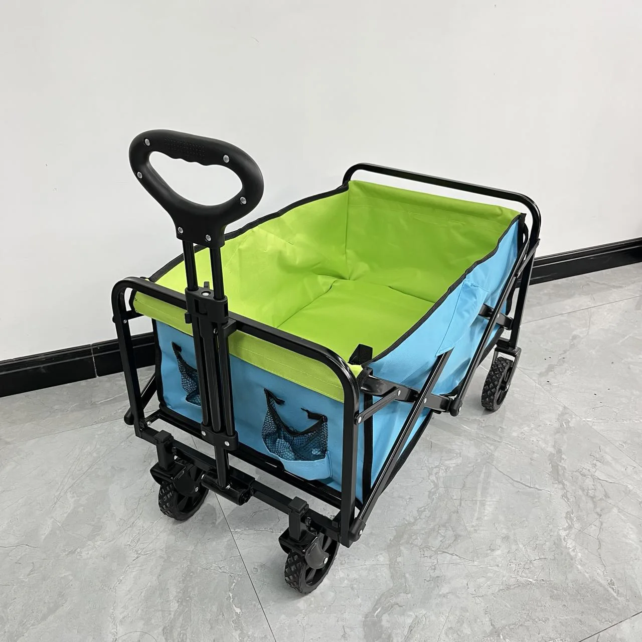 Custom camping folding wagon cart outdoor portable shopping picnic trolley multi-functional folding cart