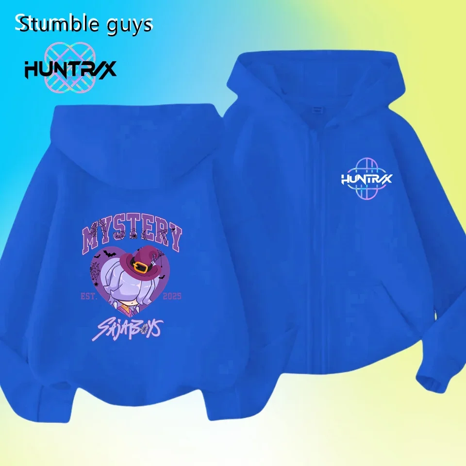 

Long Sleeve Kids Autumn Zipper Hoodie KPop Demon Hunters Sweatshirt Anime Cartoon Boys Clothes Girls Casual​