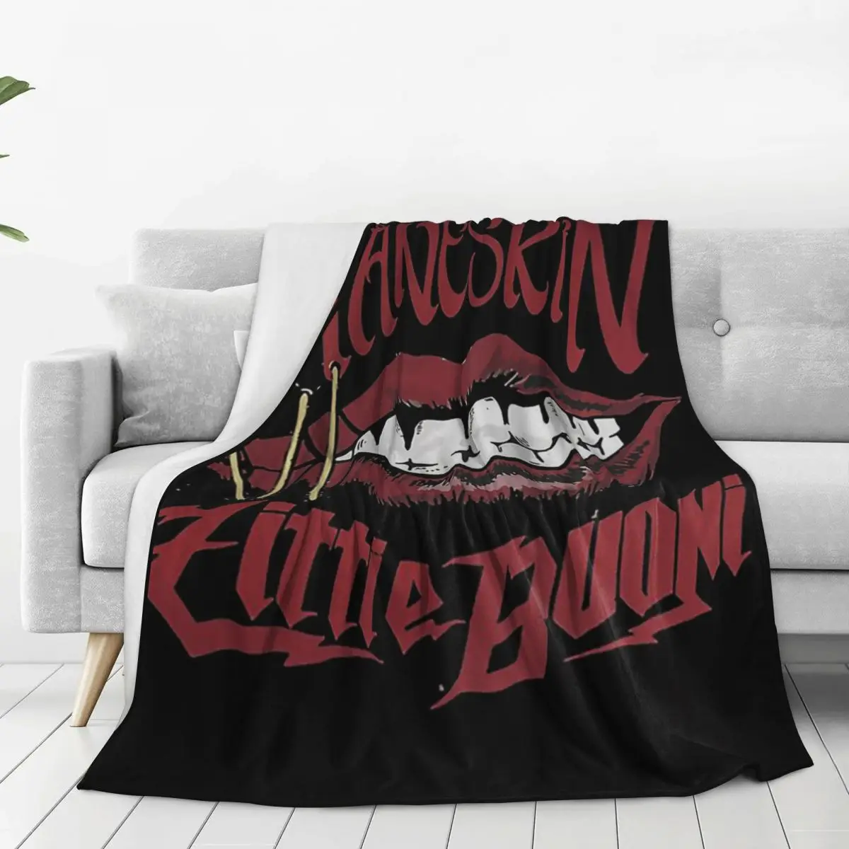 Vintage Maneskin Rock Band Blankets Fleece Lightweight Sofa Throw Blankets For Home Bedroom Office Throws Bedspread Quilt