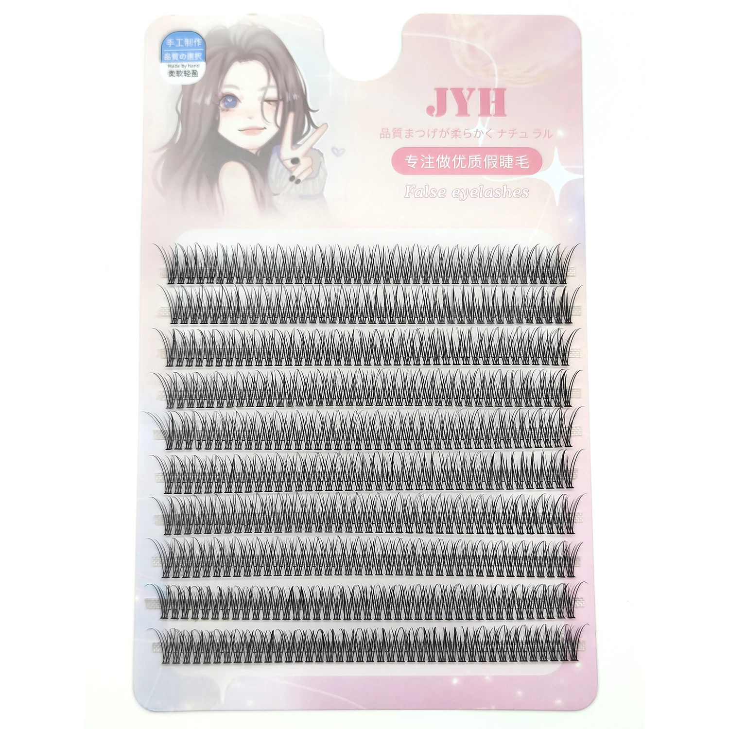 8/9/10/11/12 mm Fishtail False Eyelashes Cluster Natural Grafted Eyelashes Professional Eyelash Extension Individual Lashes