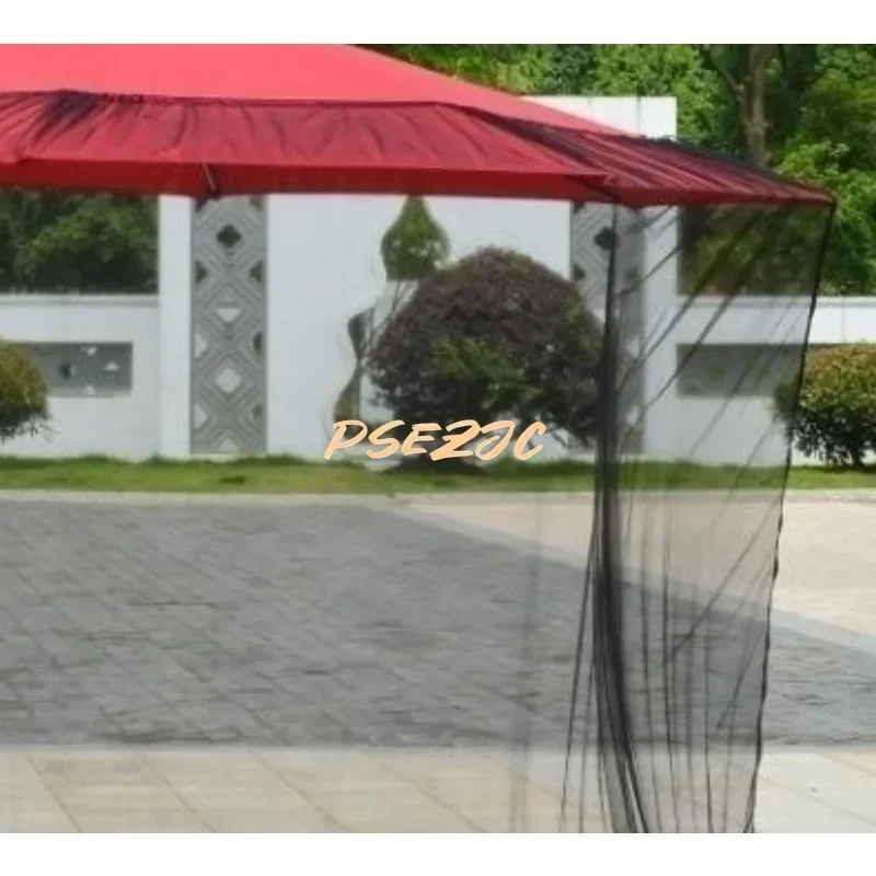 Courtyard Umbrella Special Net Cover Anti Mosquito Belt Windproof Square Round Pipe Roman Style