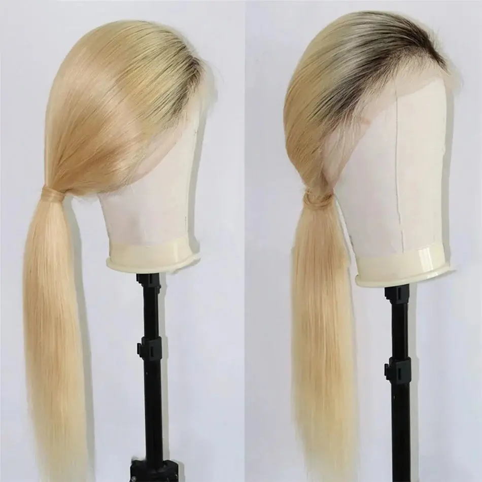 Rosabeauty 613 HD Straight Hair 40Inches 13x6 Blonde Lace Front Human Hair Wigs Glueless 13X4 Frontal Wig Preplucked 250%