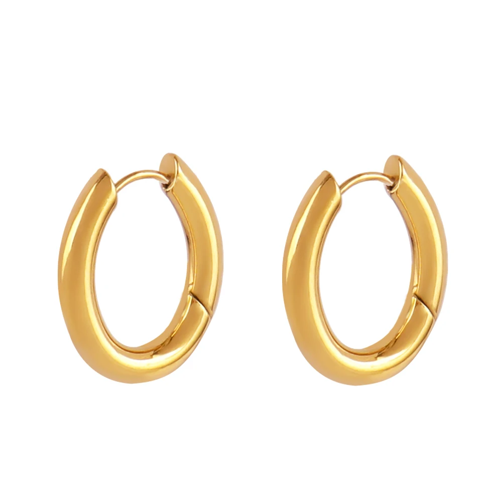 Серьги-кольца из нержавеющей стали 316L для мужчин и женщин, круглые модные U-образные украшения в стиле панк, бижутерия