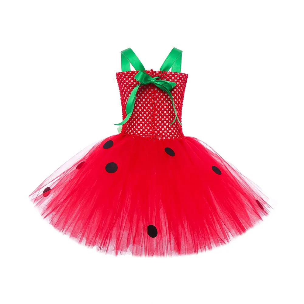 Niedliches Baby-Ballett-Tutu, Erdbeer-Spitzen-Prinzessinnenkleid, Kinder-Geburtstagskostüm, Rollenspiel-Wassermelonen-Weihnachtskleid, Geschenk – Detail 26