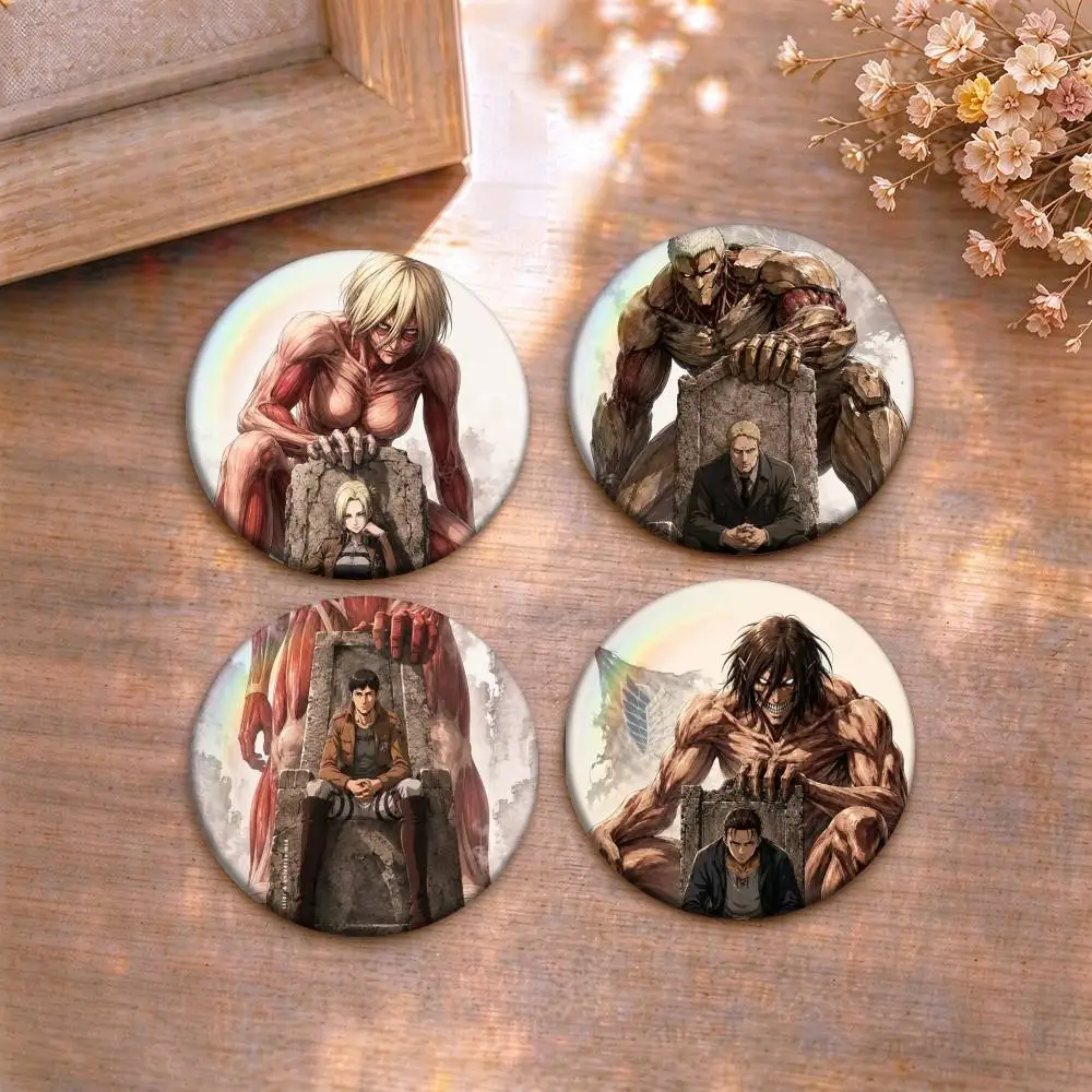 Anime Attack On Titan giant Brooch Metal Badge Brooch, Fashion Decorative Pins for Hat Bag Clothing Decoration Gift