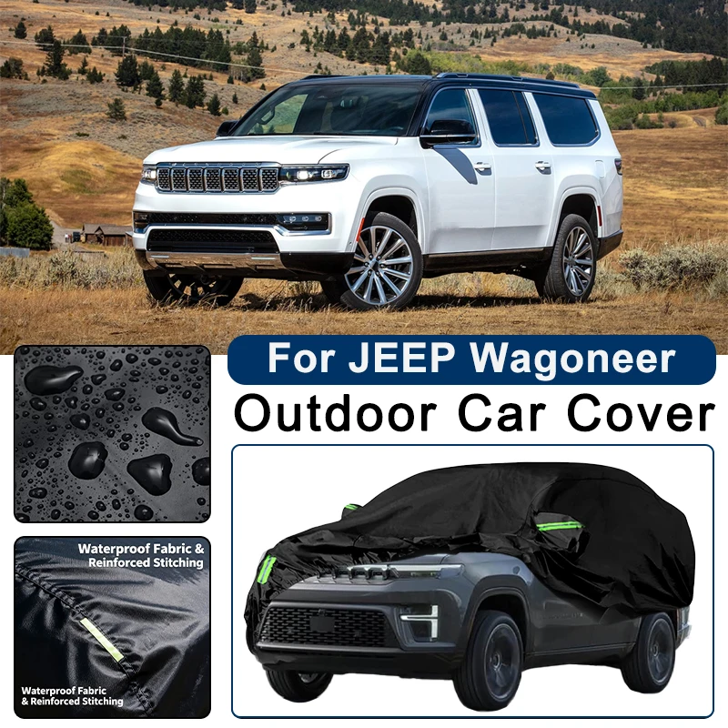 

Outdoor Car Cover Waterproof Dustproof UV Sun Protection, Full Car Protector Exterior Accessories For JEEP Wagoneer WS