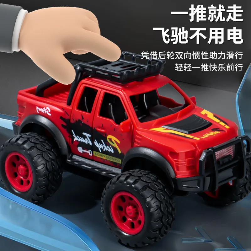 Simulation inertielle camionnette tout-terrain cascadeuse à quatre roues motrices modèle de jouet pour enfants, Anti-chute respectueux de l'environnement, XT212