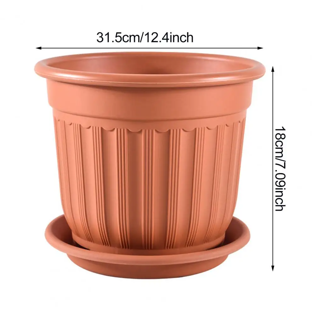 

Flower Pot With Saucer Solid Color Planter With Drainage Hole Garden Rose Flowerpot For Indoor Outdoor Orchids Succulents Herbs