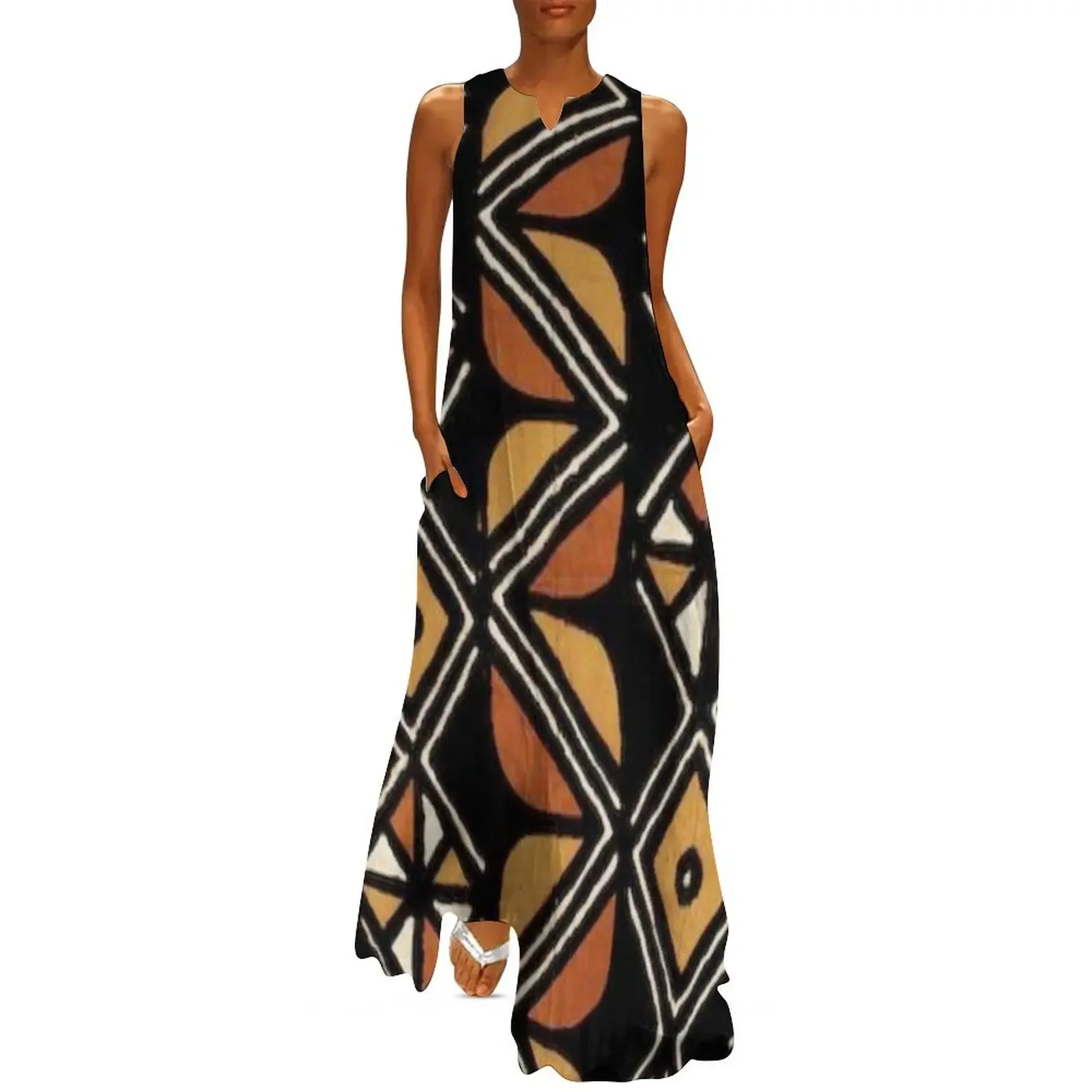 

African tribal pattern 2 Long Dress dresses for woman 2025 Dress women Women's long dress