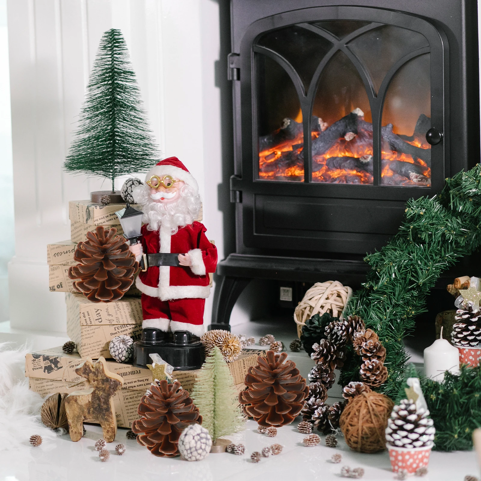 

30pcs Artificial Cone Decor Simulation Small Pine Cones For Christmas Wedding Party Resin Pine Cones Craft Scene Layout Prop